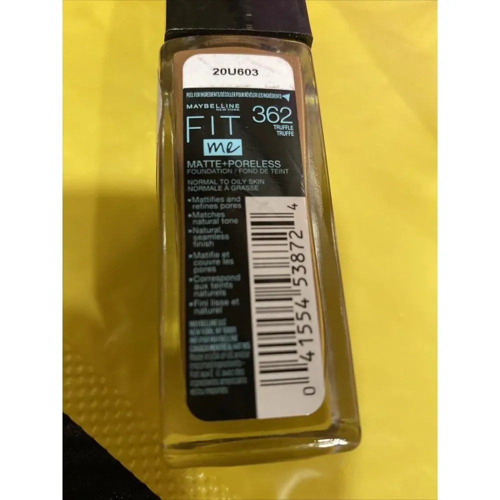 Lot of 3 Maybelline‎ Fit Me Matte Poreless Foundation 362 Truffle